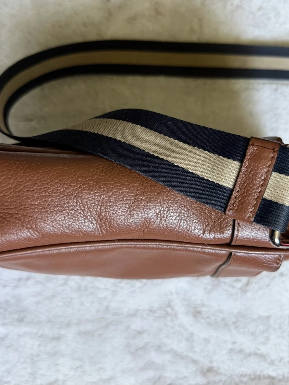 COACH CHARLES FLIGHT LEATHER BAG SADDLE